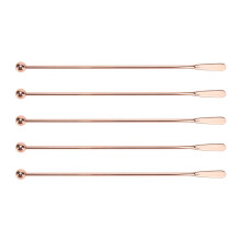 5 Stücke Edelstahl Rührer Getränke Rührer Rühren Cocktail Swizzle Stick Rose Gold Gerade Bar, 19 Cm