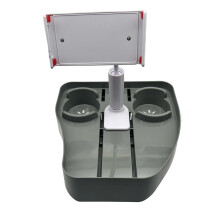 Hot Tub Tray with Phone Holder and Cup Stand, NonSlip Gray ABS Pool Side Table for Outdoor Use