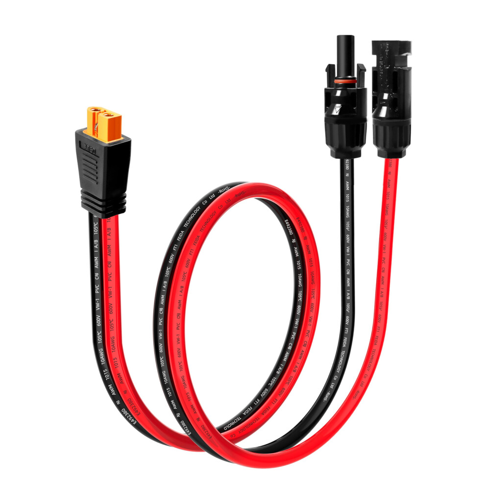 12Awg 2Ft Solar Panel To Xt60i Extension Cable For Power Station Charging 9771547071143