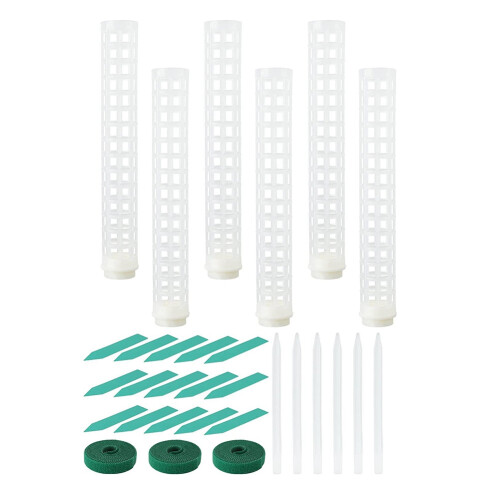 Poste de Musgo de PláStico de 6 Unidades, Poste de Malha de Musgo Transparente de 15 Polegadas, Estaca Pequena para Vasos de Plantas Monstera 1