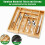 Bamboo Expandable Drawer Organizer, Silverware Organizer for Kitchen, Silverware, Cutlery and Makeup Drawers. 5