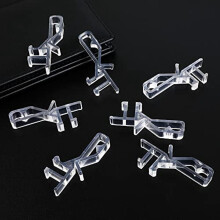 Clip per Mantovana a Canale Nascosto, Clip per Mantovana in Plastica Trasparente da 1-7/8 Pollici per Mantovana con Una Scanalatura Nella Parte