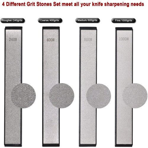 Diamond Sharpening Stone Set,Knife Sharpener System Sharpening Stones Sharpening Stones Blade Polishing Stones 2