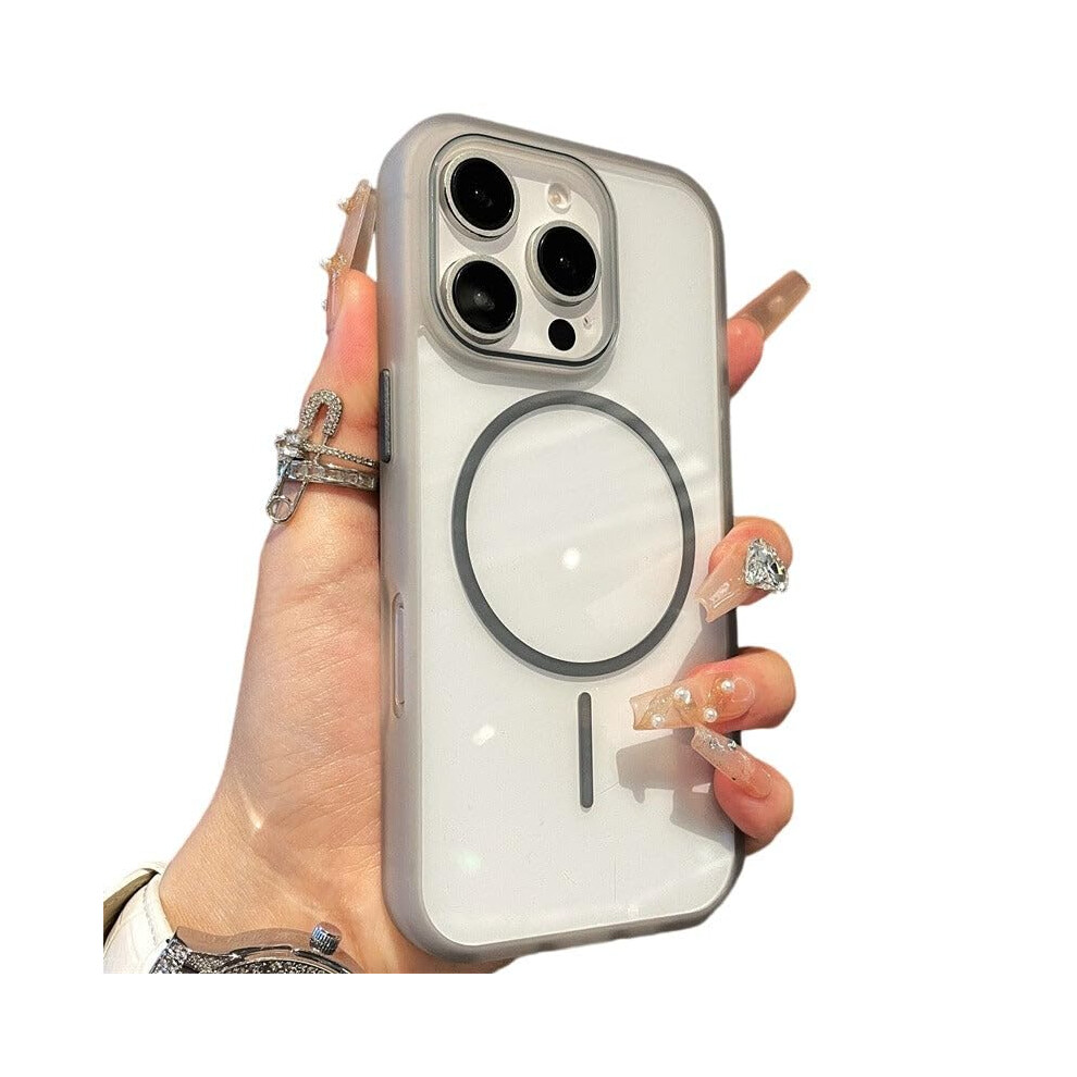 Magsafe Compatible Crystal Clear Shockproof Silicone Case For Iphone 12, AntiâYellowing Grey 9330225039419