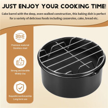 Cake Cans, Pizza Pan, 3Pcs/Set Steel Round Air Fryer Oven Slow Cooker Accessories Baking Cake for Home Kitchen