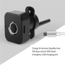 2X Cerradura de Gabinete con Huella Dactilar Inteligente: Cerradura Biométrica Negra Sin Llave para Seguridad Antirrobo, Adecuada para Puertas,
