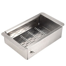 Over the Sink Colander Strainer Basket Stainless Steel- Wash Vegetables and Fruits, Drain Cooked Pasta - Extendable