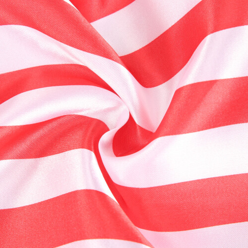 6 Pieces Striped Table Runner Wedding Polyester Table Decor Red White Striped Design Tablecloth Decor 12 x 108 Inch 2
