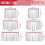 6 Pieces Striped Table Runner Wedding Polyester Table Decor Red White Striped Design Tablecloth Decor 12 x 108 Inch 8