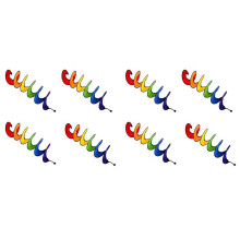 8X Spiral Wind Spinner for Yard Garden Camping, Colorful Hanging Spiral Spinner Decoration for Outdoor Camping(Rainbow)