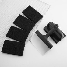 Griddle Cleaning Kit Flat Top Scouring Pads with 6In Grill Scraper Non Scratch Griddle Scrubber Cleaning Pad