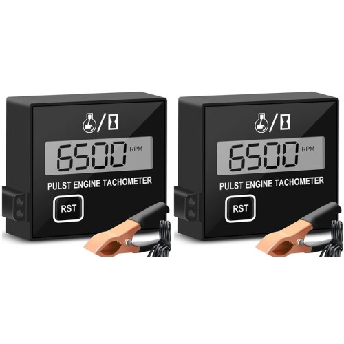 2X Digital Chainsaw Tachometer Small Engine Tachometer Digital Display Pulse Speedometer Electronic Tachometer