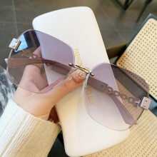 (SilverFrameGrayPink)Moderne geometrische Sonnenbrille mit Metallgestell und grauen PC-Gläsern für Bühnenauftritte und Veranstaltungen