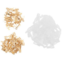 200PCS Female Male Spade Crimp Terminals Sleeve Wire Wrap Connector for 22-16 AWG Car Audio Speaker, 6.3MM