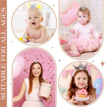 12 StüCk Kronen-Kuchenaufsatz, -Babykrone, KöNigin, Krone, Kleine Prinzessin, Kopfschmuck, Kuchendekoration für Babyparty-Dekoration