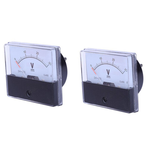 2X DH-670 Accuracy  30V Analog Panel Meter Voltmeter