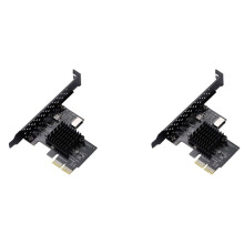 2X Scheda di Espansione Anteriore Type-E PCI-E da 2X Un USB3.1 A-Key Gen2, Scheda Riser Connettore Pannello Frontale Un 20 Pin Interna Type-E da 10