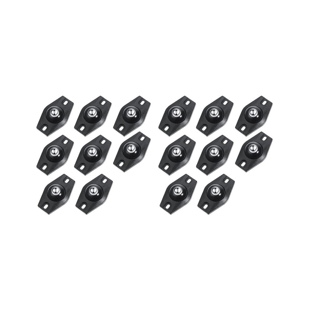 16 Pieces Self Adhesive Caster Wheels Swivel Wheels 360 Degree Rotation Sticky Pulley With Bearings (Black) 4711184672551