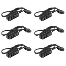 6X Male D-Tap B Type Power Dtap Tap to 4 Female P-Tap Ptap Hub Adapter Electric Splitter for Photography Power