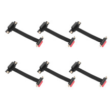 6X PCIE X1 Riser Cable Dual 90 Degree Right Angle PCIe 3.0 X1 to X1 Extension Cable 8Gbps PCI Express 1X Riser Card 10CM