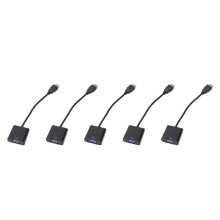 5X to VGA Male to VGA RGB Female Video Converter Adapter Male to Female Cable 1080P (Black)