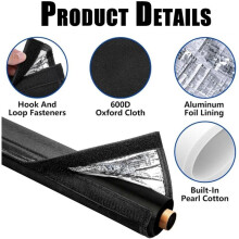 3 Layers HVAC Copper Pipe Insulation Cover,72x10.2Inch Oxford AC Pipe Insulation Covers for Outside 2pack