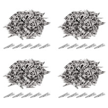 400PCS 1.06 Zoll / 27mm Metall Krokodilklemmen, Krokodilklemmen Silberfarbene Vernickelte Testlinien-Federklemmen.