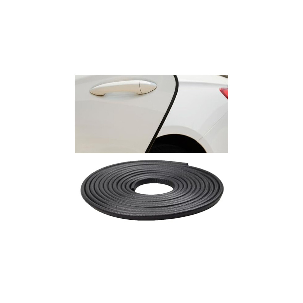 Car Door Edge Guard 10M Ushape Rubber Trim Strip With Steel Core For Antiscratch And Noise Reduction Black 9092120220025