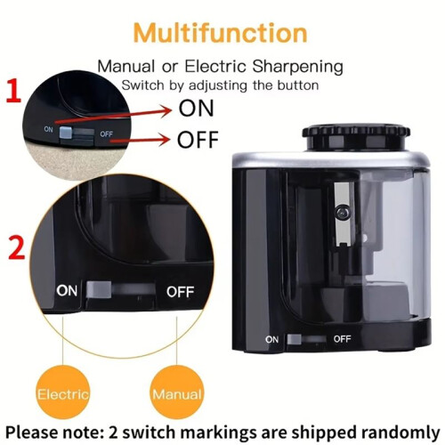 TEN-WIN Electric Sharpener Desktop Automatic Pencil Sharpener Suitable to Pencils (6-8mm) for Students Office Stationery 2