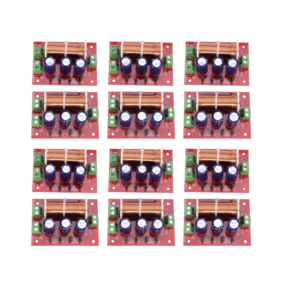 12Pcs 400W Speaker Crossover 2 Way Audio Adjustment Tweeter Bass Speakers Filter Frequency Divider For 2-16Ohm 4711660574867