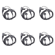6X 2Pin Ptt Headphones Earpiece for Gp88 Gp68 Gp300 Gp88S Gp3688 Gp3188 Dep450 Ep450 Walkie Talkie