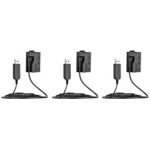 3X DR-E8 Dummy Akku mit  Power Bank USB Adapter Kabel Ersatz für LP-E8 für   550D 600D 650D 700D DSLR Kameras