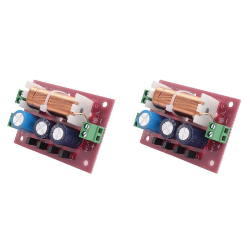 2X 400W Speaker Crossover 2 Way High-Low 4-16 Ohm Frequency Divider for Speaker