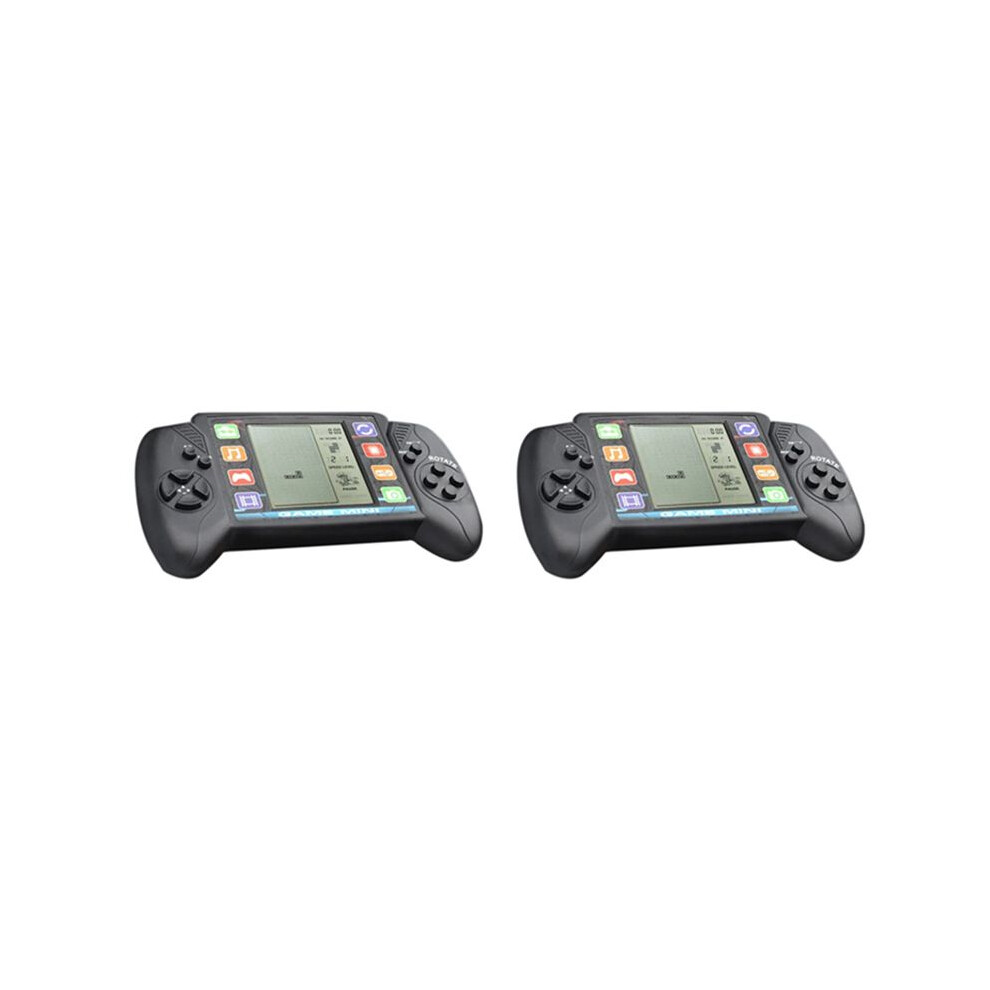 3X Pocket Handheld Video Game Console 3.5In Lcd Portable Brick Game Player With Built-In 23+26 Games (Black) Black 4713476124564
