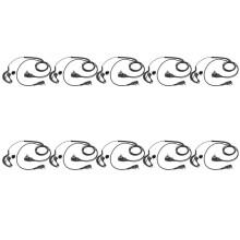 10X 2Pin G Shape Earpiece PTT MIC Ear Hook Headset for Puxing Wouxun Radio