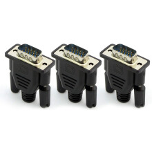 3X VGA Virtual Display Adapter Male Dummy Plug EDID Headless Emulator Lock Plate