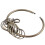 5X Bronze Tone Carabiner Prisoner Keyring 10 Loops Key Chain Ring 7.6cm 2