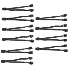 10PCSGPU PCIe 8 Pin Female to Dual 2X 8 Pin (6+2) Male PCI Express Power Adapter Braided Y-Splitter Extension Cable,20cm