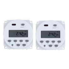 2X 12V Digital LCD Power Programmable Timer Relay 16A Amps