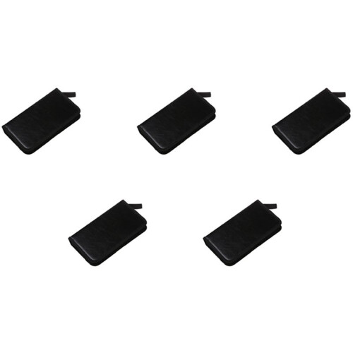 5X 80 VCD DVD CD Faux Leather Case Storage Holder Organizer Black