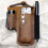 Handmade Leather Sheath Folding Knife Flashlight Holder EDC Tool Brown 4