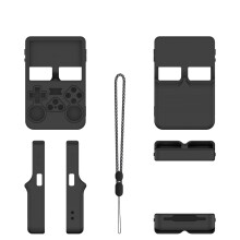 Protective Case Soft Silicone Cover with Lanyard ShockAbsorbing DustResistant Fit Black for R36S