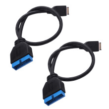 2X USB 3.1 Front Panel Header to USB 3.0 20Pin Header Extension Cable for  Motherboard 20cm