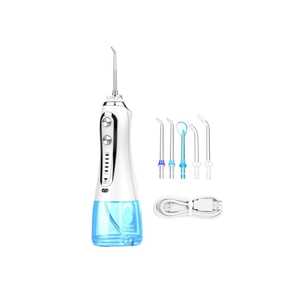 Brecantia 5 Mode Oral Irrigator Usb Rechargeable Dental Floss Portable Water Dental Flosser Jet 300Ml Irrigator Dental Cleaner