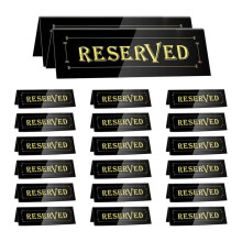 20 Stück Acryl-Schilder für Reservierte Tische, Sitzplatzreservierungsschilder für Hochzeiten, Restaurants, Büros und Besprechungsstühle