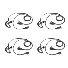 4X 2Pin G Shape Earpiece PTT MIC Ear Hook Headset for Puxing Wouxun Radio