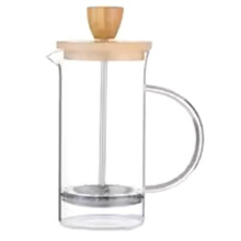 Coffee French Press Pot with Filter High Borosilicate Glass Hand Punch Coffee Pot Brewings Tea Pot Tools Wooden Lid B