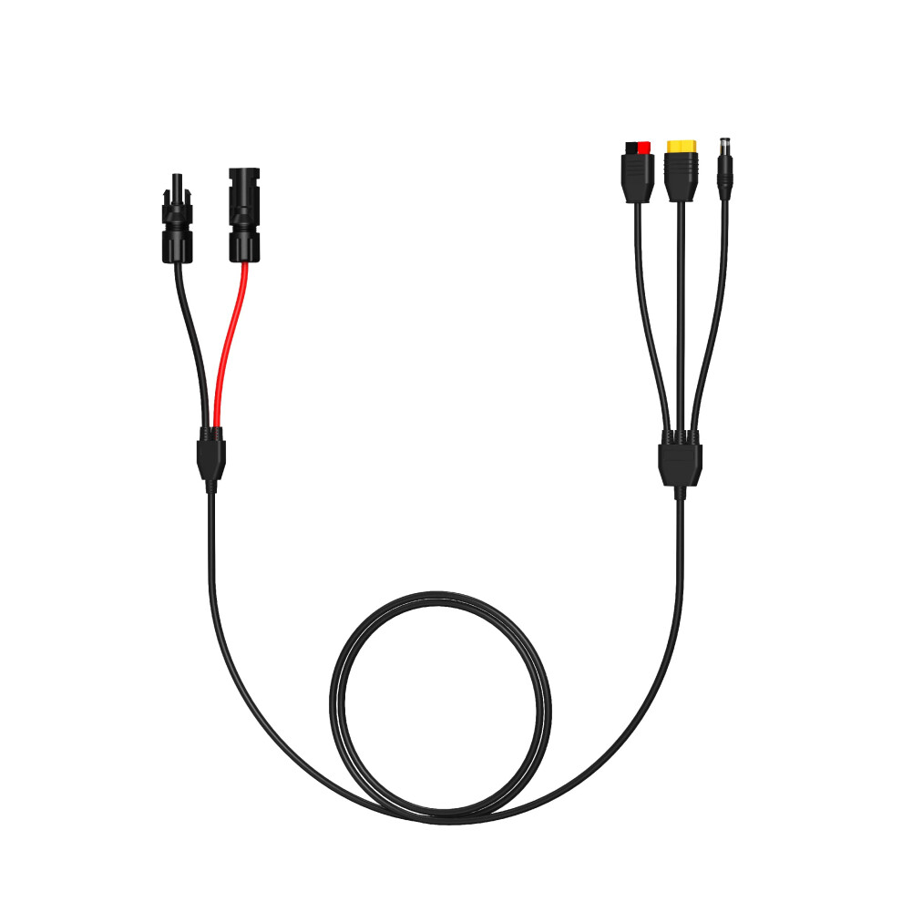 3In1 Solar Panel Connector Splitter Extension Cable Compatible With Anderson Dc 8Mm Xt60 For Power Station 9771547072102
