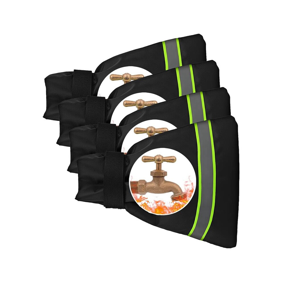 4Pcs Outdoor Faucet Covers For Winter, 9.8" X 7" Waterproof Bib Covers For Freeze Protection,Winter Home Must-Have 6031896149027