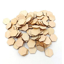 500 PCS Honeycomb Wood Chips Unfinished Wood Cutout Natural Honeycomb Wood Hexagon Cutout Shapes Unfinished Wood